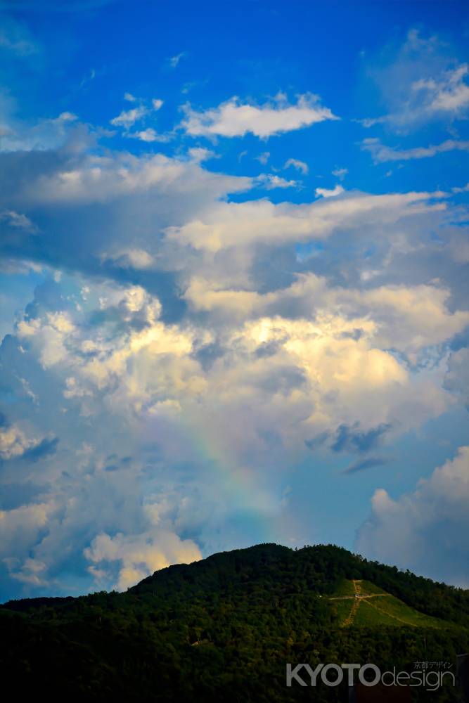 大文字山に虹