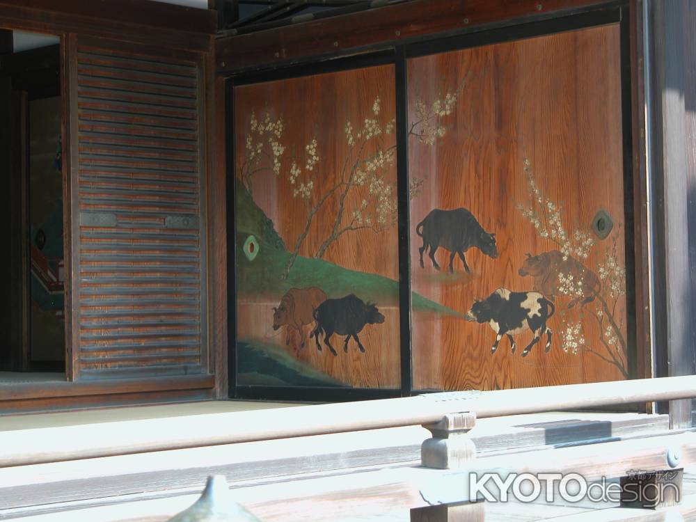 京都御所の牛の襖絵