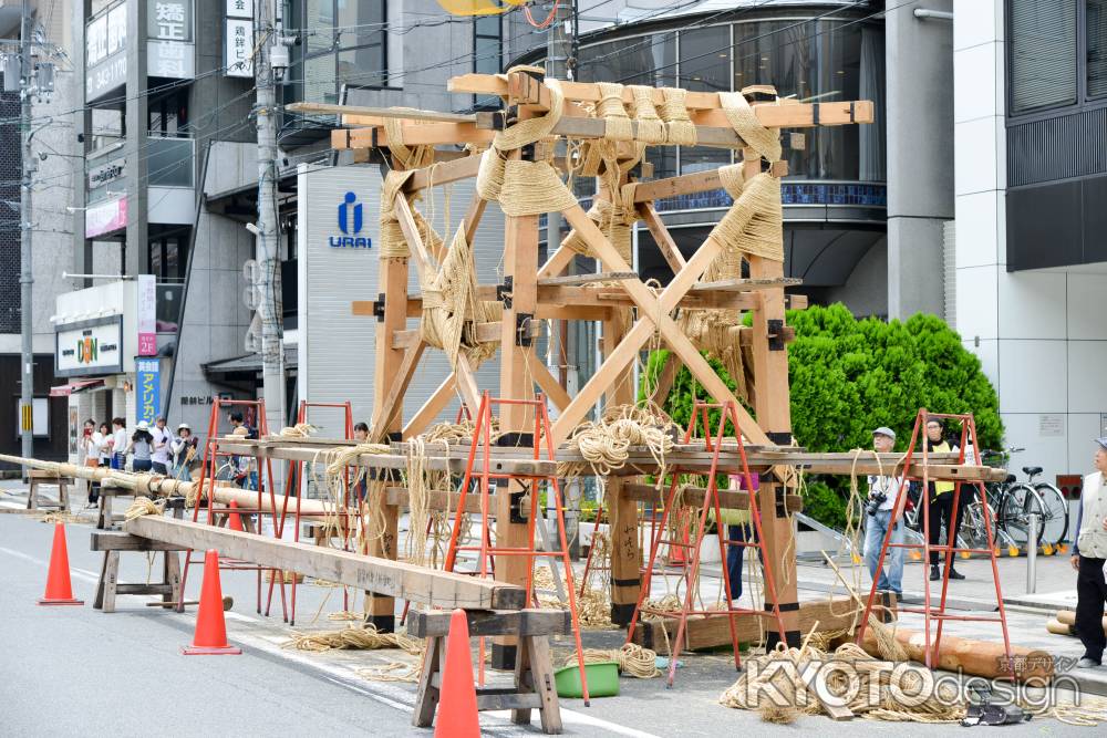 祇園祭2017　前祭　鶏鉾建て