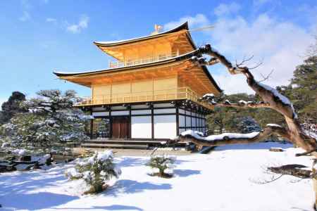 金閣寺の雪2022