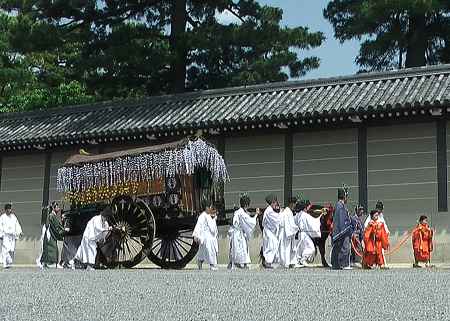 京都御所を出発する斎王の牛車