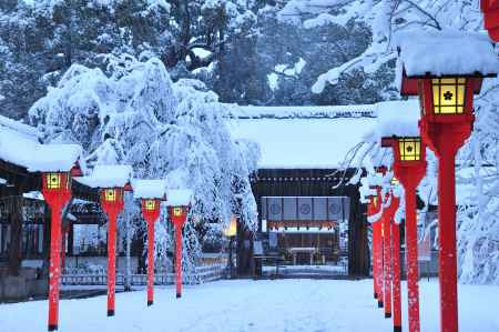 平野神社　雪