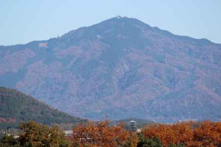 比叡山と仁和寺五重塔