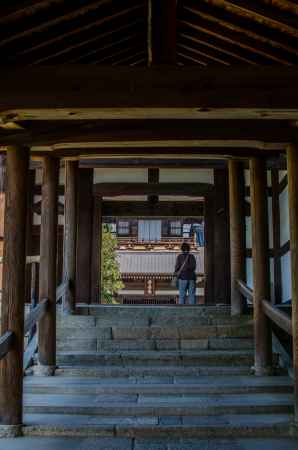 東福寺通天橋から開山堂に繋がる回廊を歩く