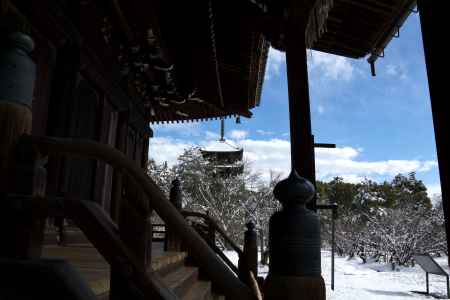 雪景色の仁和寺43