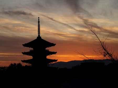 2019　冬　八坂の塔と京都タワー　7