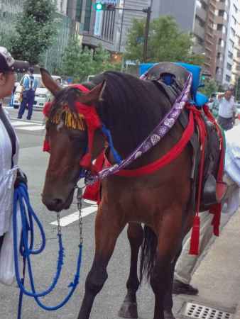 祇園祭2015　還幸祭　先導する騎馬