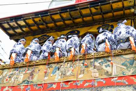 祇園祭2017　山鉾巡行　鶏鉾の囃子方