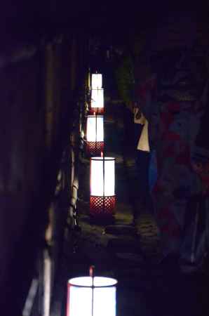 嵐山花灯路2016 ライトアップ　灯篭 (20161218e)