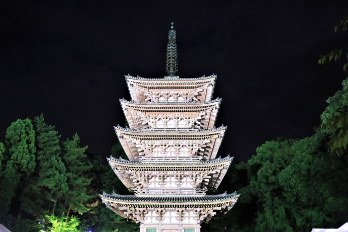 醍醐寺五重塔のライトアップ