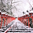 貴船神社参道の雪景色