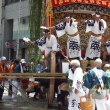 祇園祭2019　青竹を敷き方向転換