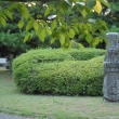 博物館の庭の石像