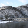 雪景色の渡月橋