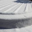 雪に覆われた銀閣寺の銀沙灘