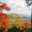 常寂光寺から比叡山と京都の街を一望