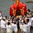 松尾大社　神幸祭　船渡御　水の冷たさも吹き飛ばす
