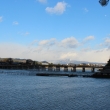 冬の嵐山・渡月橋