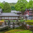 松尾大社は松風苑三庭の一つ、蓬莱の庭を南から北に向かって見たところ