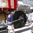 祇園祭　曳き初めの車輪