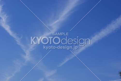 仁和寺の飛行機雲