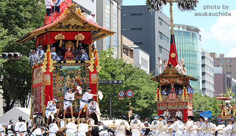 祇園祭山鉾巡行の風景