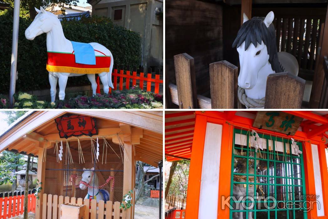 左上:吉祥院天満宮　右上:六孫王神社　左下:御香宮　右下:伏見稲荷大社