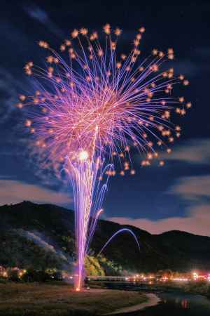 京都 嵐山秋花火2025