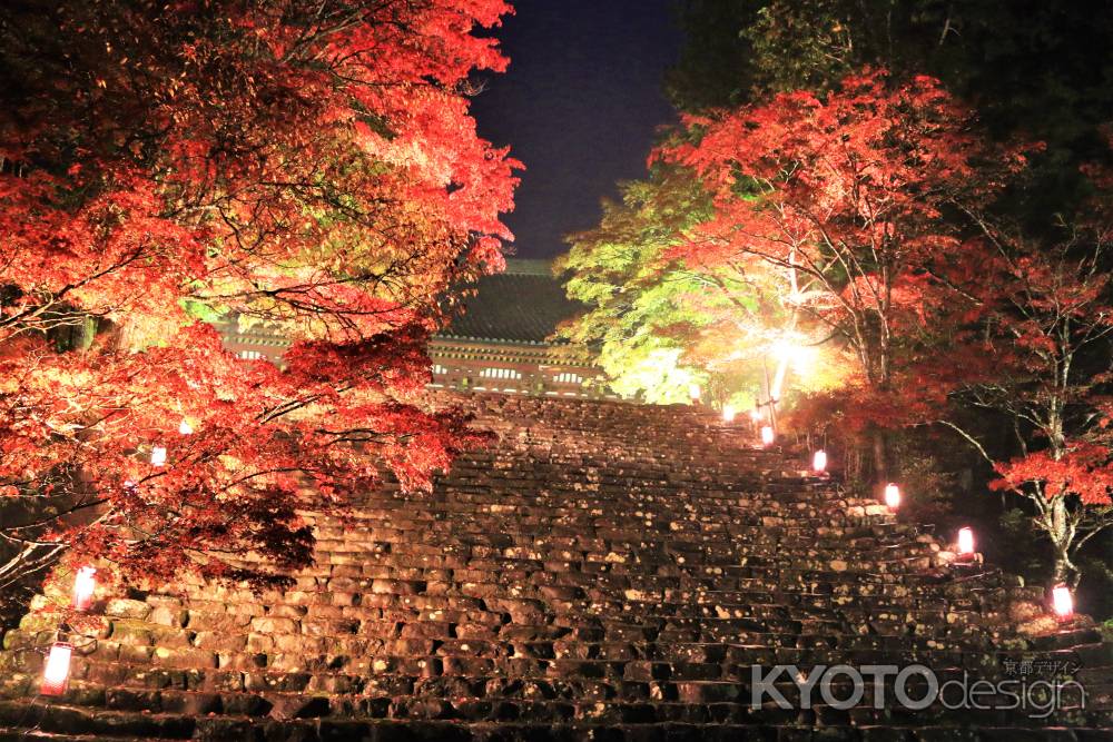 神護寺の紅葉ライトアップ