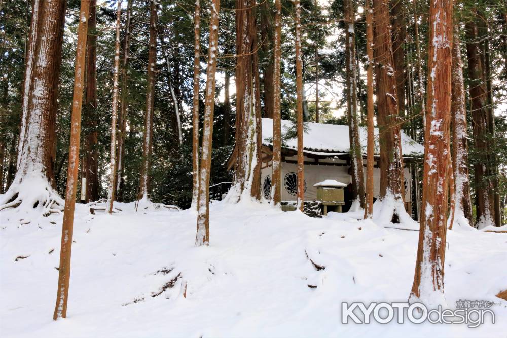 鞍馬寺、雪の大杉権現社