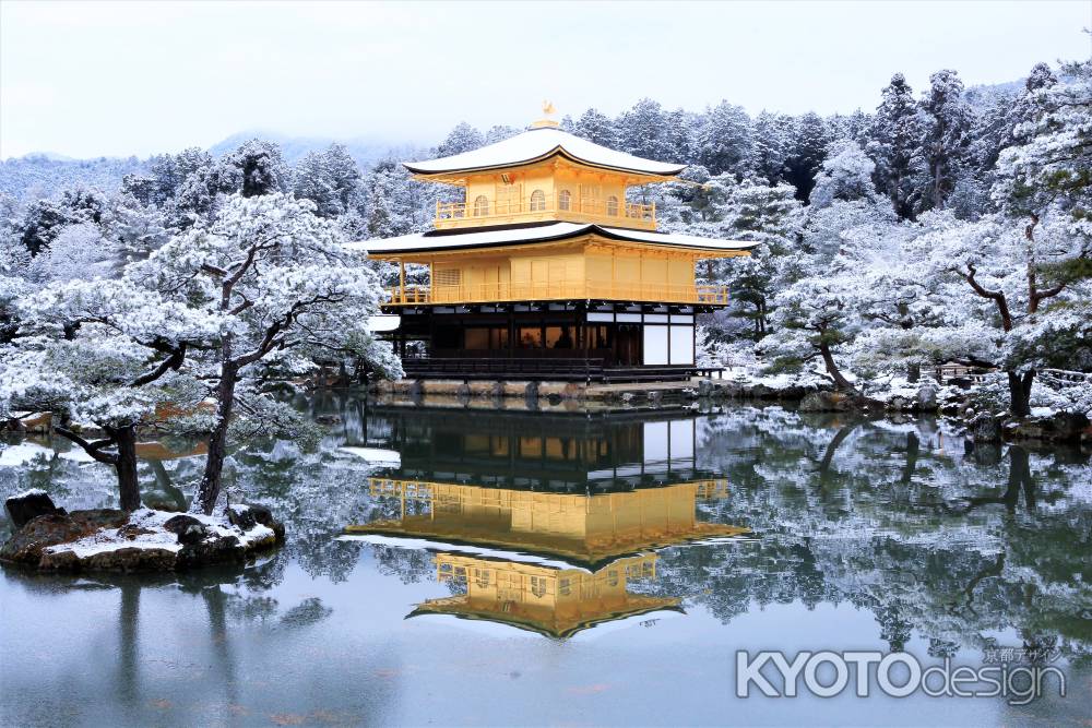 金閣寺、雪の朝