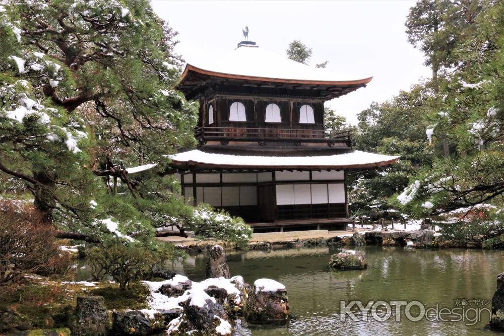 雪の銀閣寺