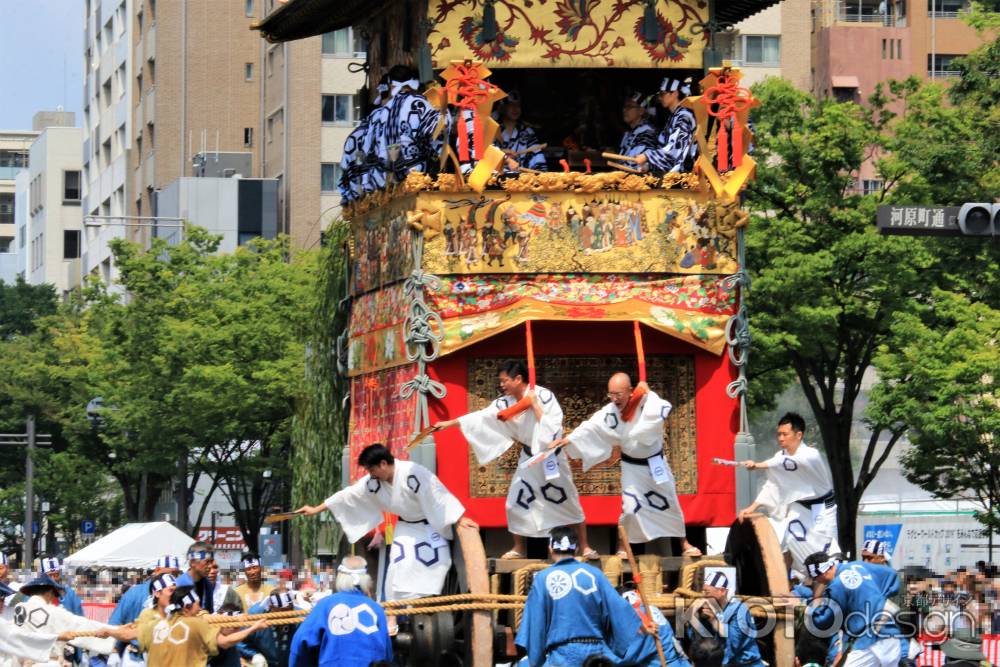 祇園祭、北観音山辻回し2019