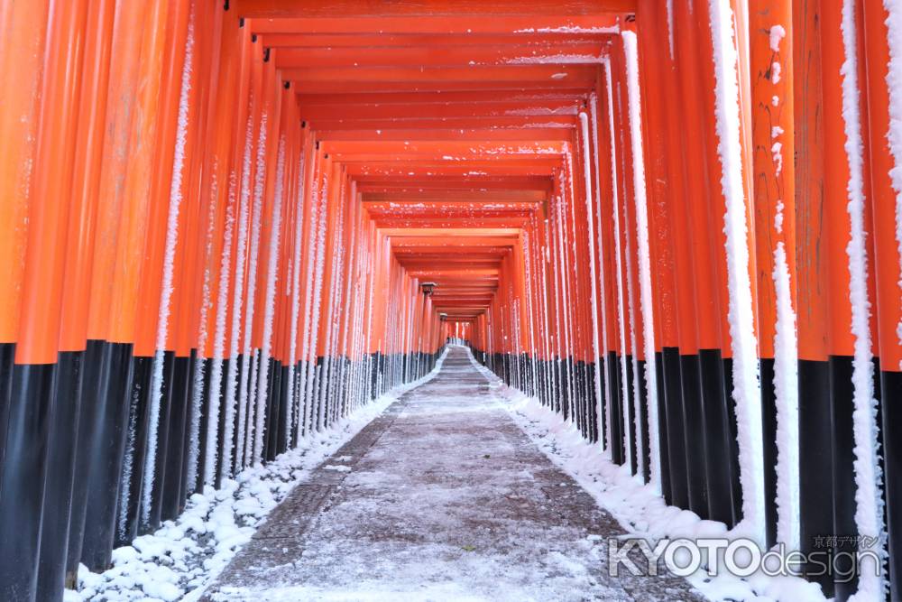 雪の伏見稲荷大社１