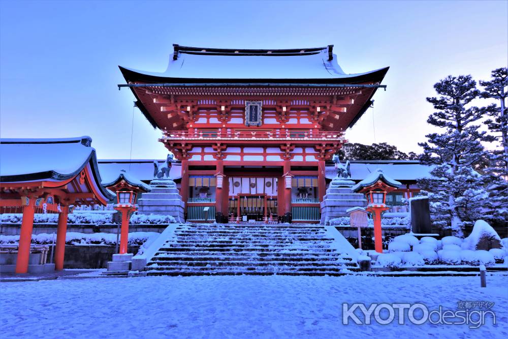 雪の伏見稲荷大社２