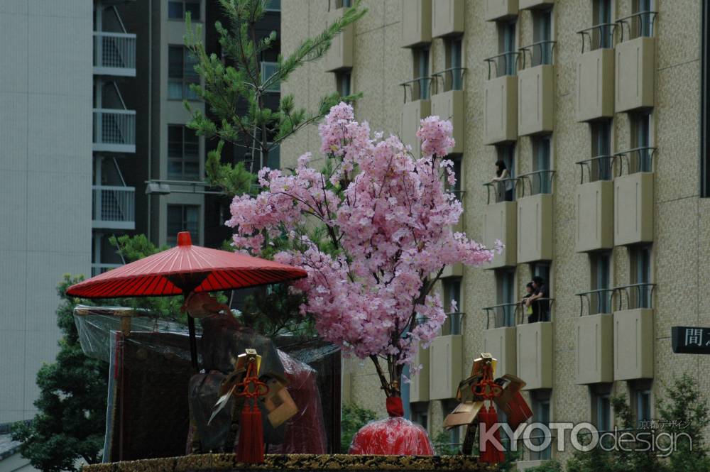 黒主山　桜を眺める大友黒主