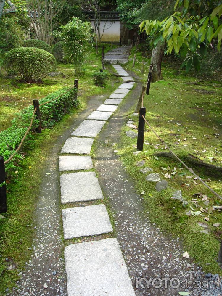 金地院の庭園の道