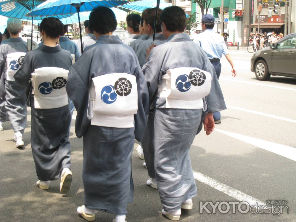 花傘巡行 祇園さんの紋入り帯