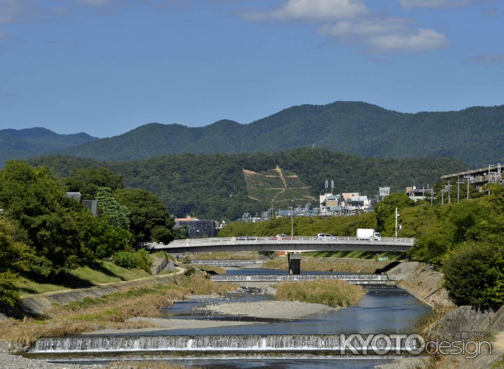 大文字送り火の跡・「法」