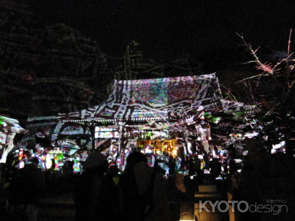 法輪寺でのデジタル掛け軸ライブ