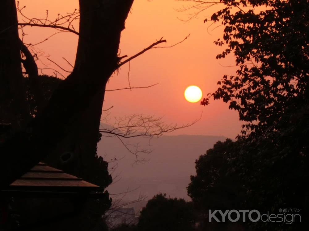 清水寺からの夕日