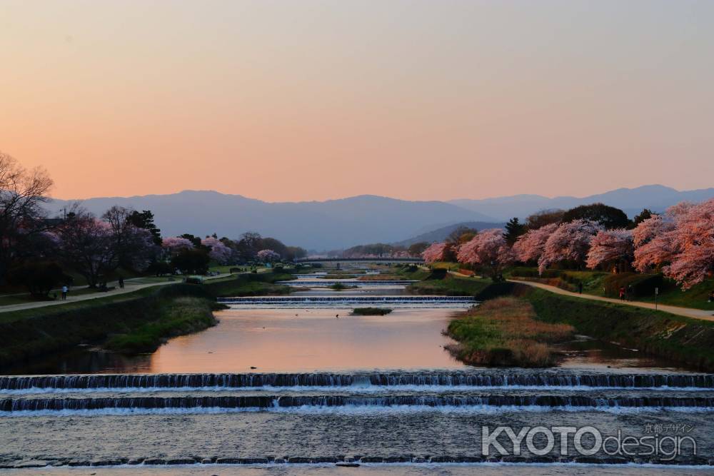 加茂川の夕焼け