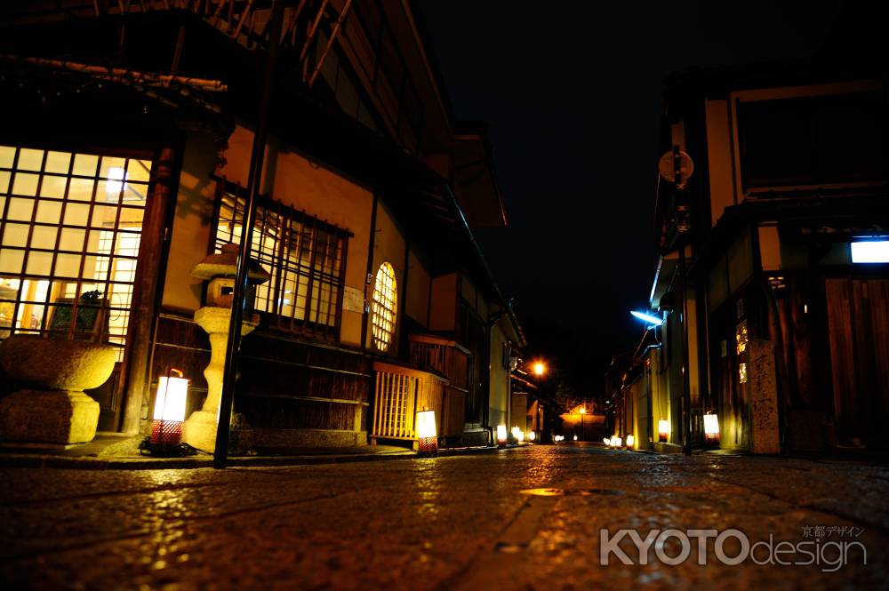 京都・東山花灯路2018 　石畳