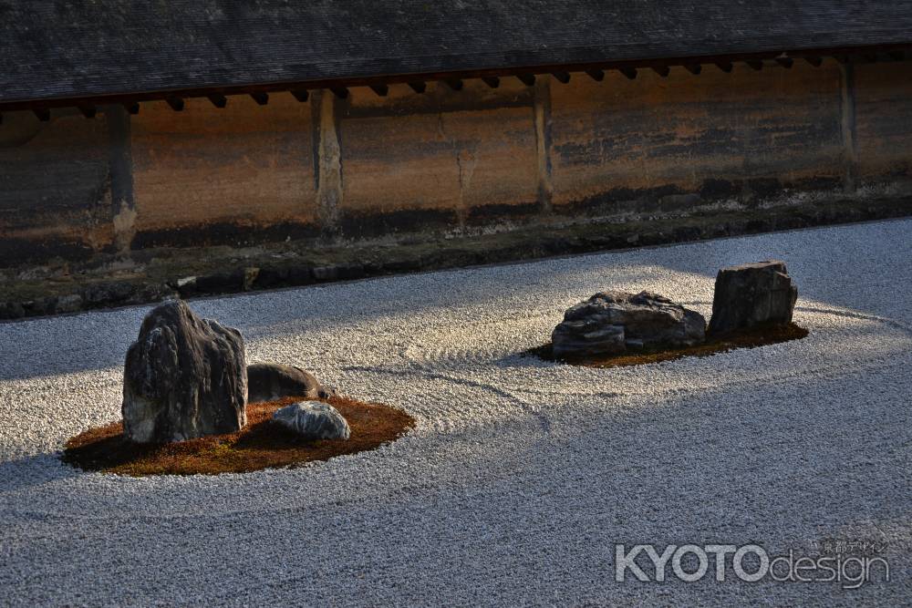 龍安寺　石庭　春の陽