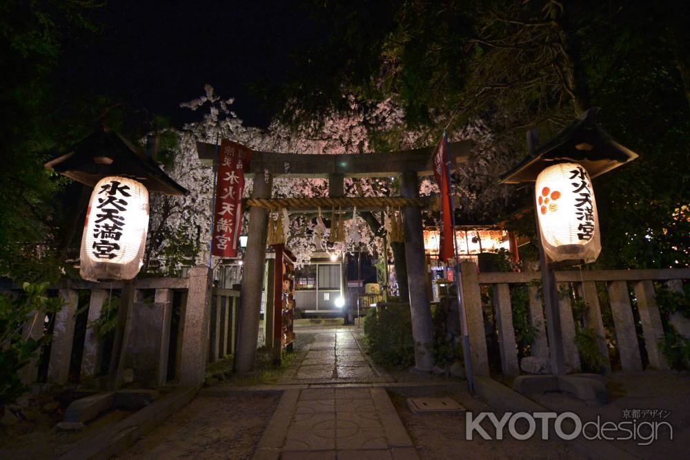 水火天満宮　夜桜 