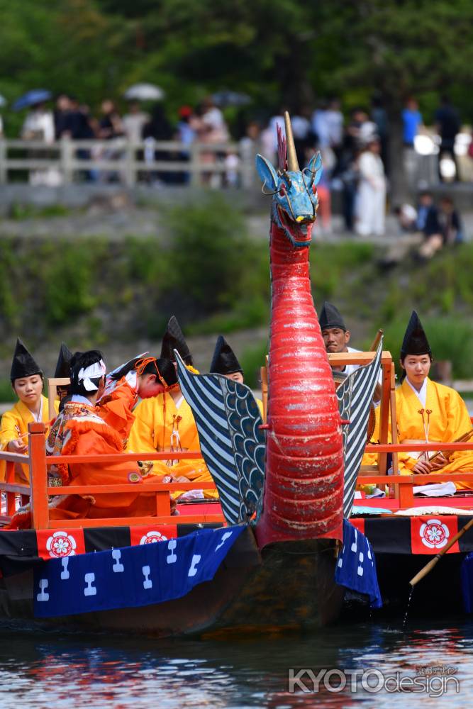京都嵐山　三船祭　龍頭船