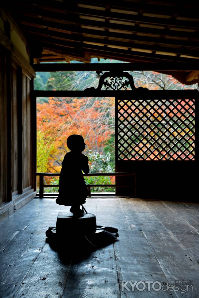 菱格子戸　紅葉