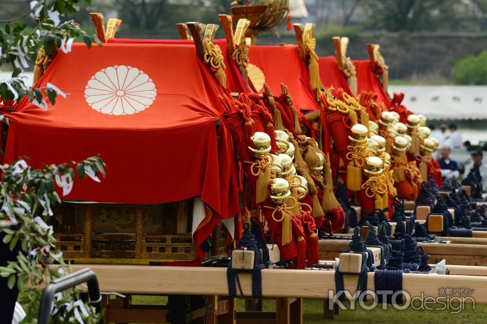 松尾大社　神幸祭　船渡御　六基勢揃い