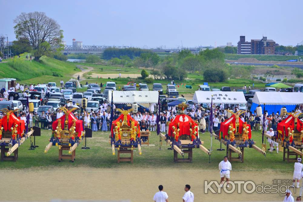 松尾大社　神幸祭　船渡御　夏日