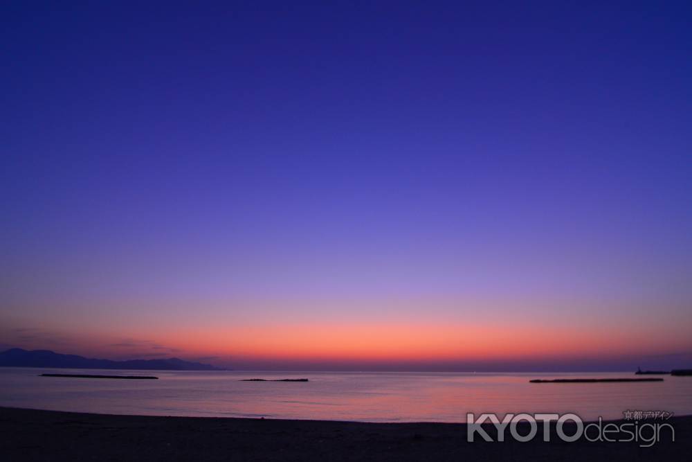 日没の海